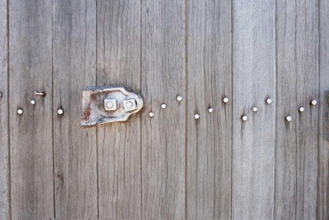 Weathered Wood and Iron Black Ornate Wood Framed Art Print with Double Matting by Murdock, Ramona