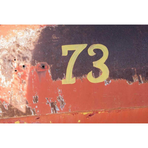 Number 73 Black Modern Wood Framed Art Print by Murdock, Ramona