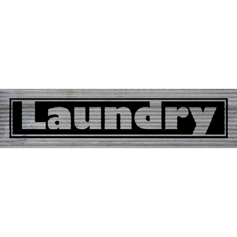 Laundry Metal Black Modern Wood Framed Art Print with Double Matting by Murdock, Ramona