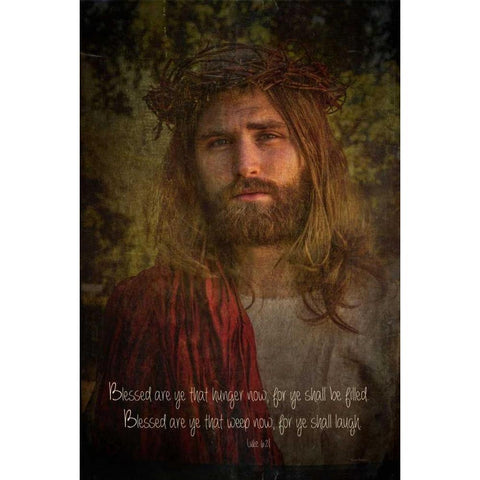 Blessed Savior Gold Ornate Wood Framed Art Print with Double Matting by Murdock, Ramona