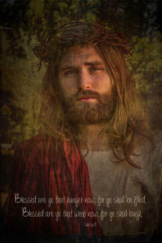 Blessed Savior White Modern Wood Framed Art Print with Double Matting by Murdock, Ramona