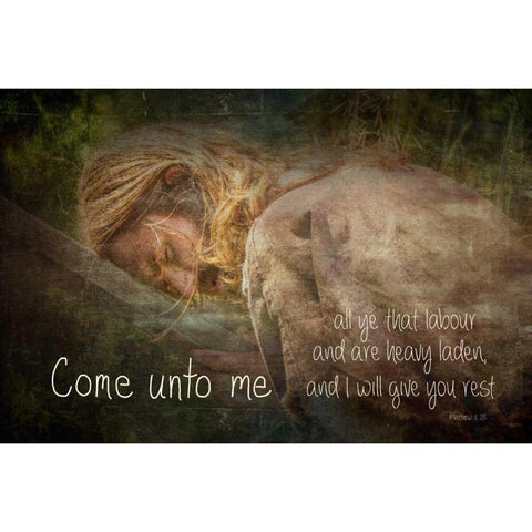 Come Unto Me White Modern Wood Framed Art Print by Murdock, Ramona