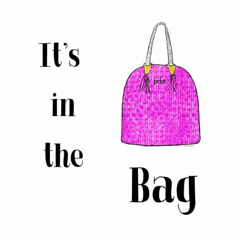 Its in the Bag Black Modern Wood Framed Art Print by Murdock, Ramona