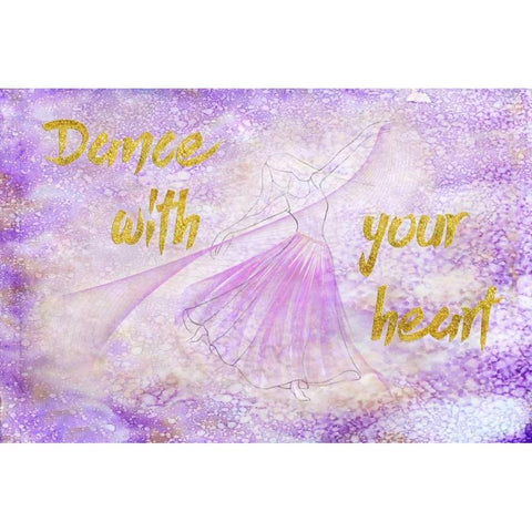 Dance Black Modern Wood Framed Art Print with Double Matting by Murdock, Ramona