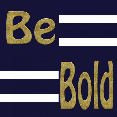 Be Bold White Modern Wood Framed Art Print with Double Matting by Murdock, Ramona