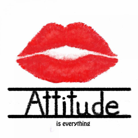 Attitude Black Modern Wood Framed Art Print by Murdock, Ramona