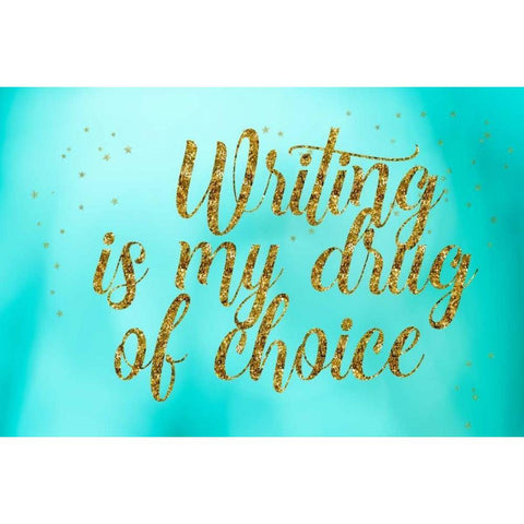 Writing is My Drug White Modern Wood Framed Art Print by Murdock, Ramona