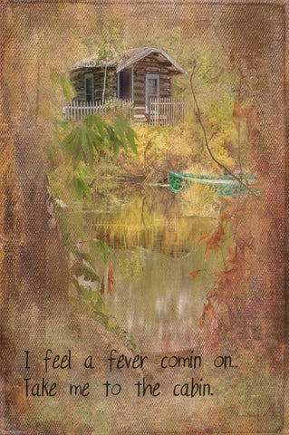 Take Me to the Cabin Black Ornate Wood Framed Art Print with Double Matting by Murdock, Ramona