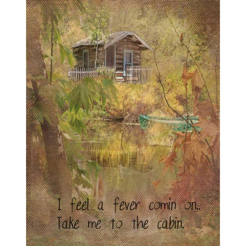 Take Me to the Cabin Mod Gold Ornate Wood Framed Art Print with Double Matting by Murdock, Ramona