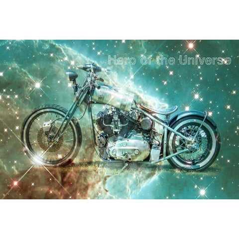 Hero of the Universe Black Modern Wood Framed Art Print by Murdock, Ramona