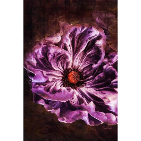 Royal Purple Black Modern Wood Framed Art Print by Murdock, Ramona
