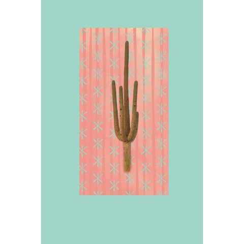 Saguaro Cactus Black Modern Wood Framed Art Print with Double Matting by Murdock, Ramona