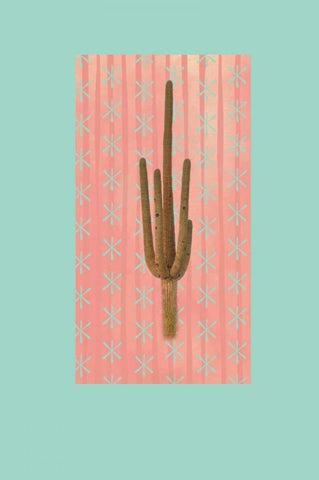 Saguaro Cactus White Modern Wood Framed Art Print with Double Matting by Murdock, Ramona