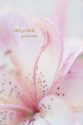 What You Think You Become White Modern Wood Framed Art Print with Double Matting by Murdock, Ramona