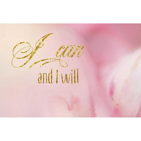 I Can and I Will Black Modern Wood Framed Art Print with Double Matting by Murdock, Ramona