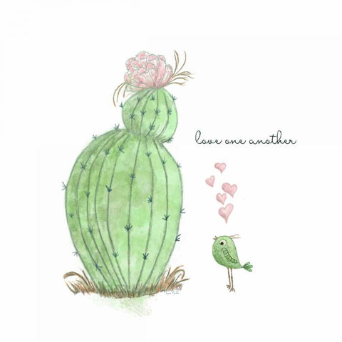 Love One Another Gold Ornate Wood Framed Art Print with Double Matting by Murdock, Ramona