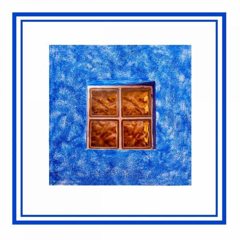 Blue Window Black Modern Wood Framed Art Print by Murdock, Ramona