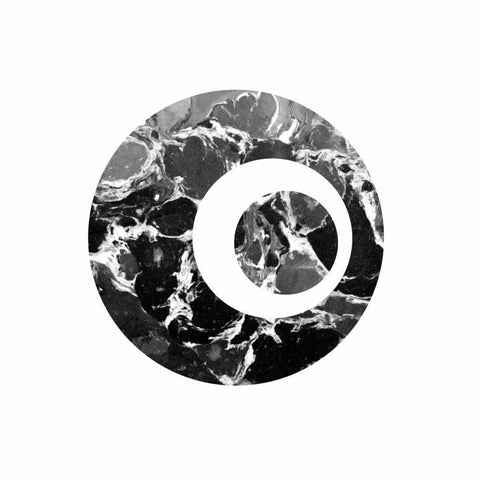 Marbled Black Modern Wood Framed Art Print by Murdock, Ramona