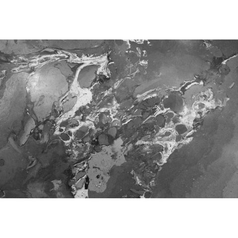 Marble Tones Black Modern Wood Framed Art Print with Double Matting by Murdock, Ramona