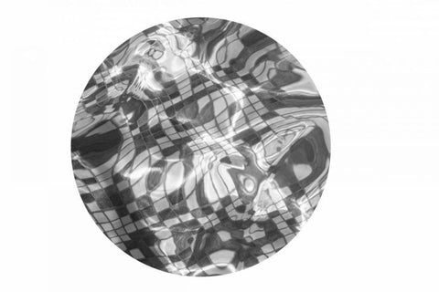 Circle of Motion White Modern Wood Framed Art Print with Double Matting by Murdock, Ramona