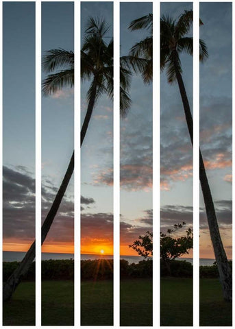 South Pacific Sunset Black Ornate Wood Framed Art Print with Double Matting by Murdock, Ramona