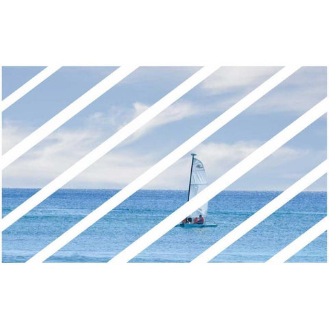 Sweet Sailing White Modern Wood Framed Art Print by Murdock, Ramona