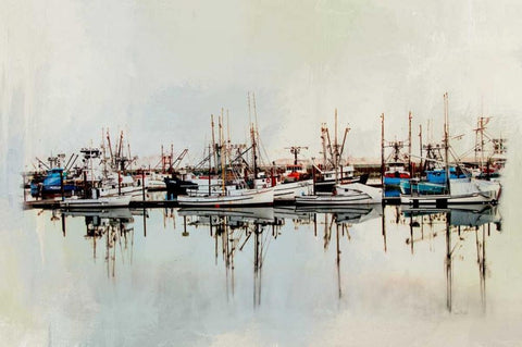 Safe Harbor Black Ornate Wood Framed Art Print with Double Matting by Murdock, Ramona