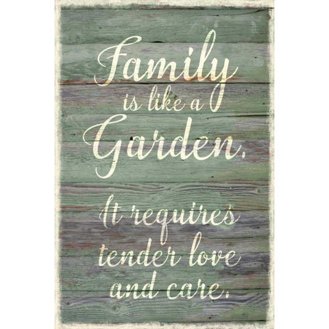 Family Garden Black Modern Wood Framed Art Print with Double Matting by Murdock, Ramona