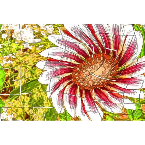 Floral Twist Gold Ornate Wood Framed Art Print with Double Matting by Murdock, Ramona