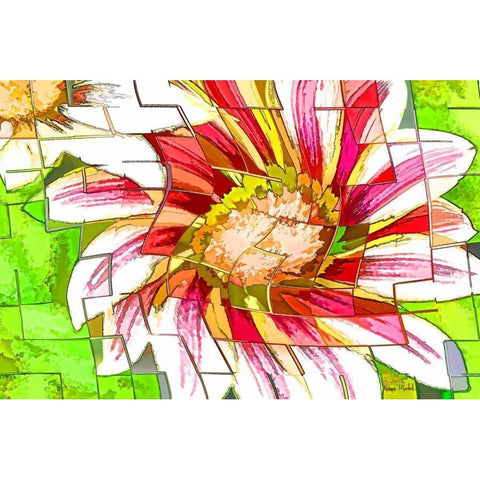 Floral Twist II White Modern Wood Framed Art Print by Murdock, Ramona