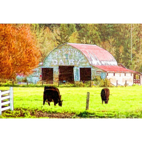 Canettis Dairy Gold Ornate Wood Framed Art Print with Double Matting by Murdock, Ramona