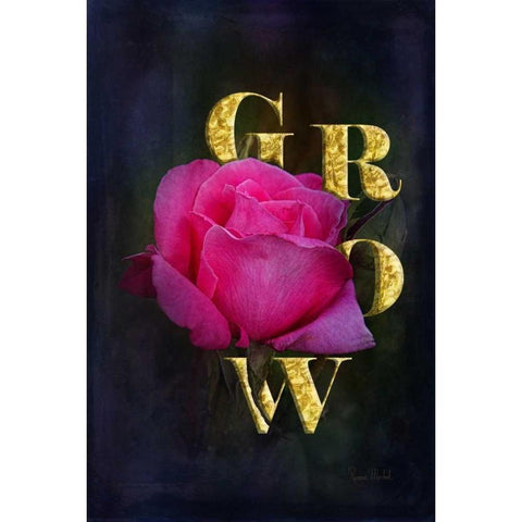 Grow Black Modern Wood Framed Art Print with Double Matting by Murdock, Ramona