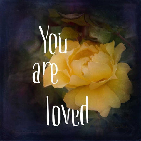 You Are Loved White Modern Wood Framed Art Print with Double Matting by Murdock, Ramona