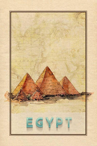Travel Egypt Black Ornate Wood Framed Art Print with Double Matting by Murdock, Ramona