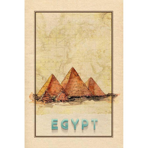 Travel Egypt Black Modern Wood Framed Art Print by Murdock, Ramona