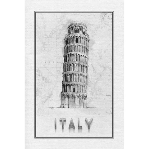 Travel Italy Black Modern Wood Framed Art Print by Murdock, Ramona