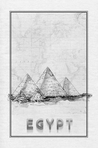 Travel Egypt White Modern Wood Framed Art Print with Double Matting by Murdock, Ramona
