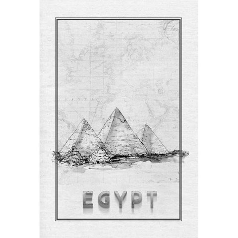 Travel Egypt Gold Ornate Wood Framed Art Print with Double Matting by Murdock, Ramona