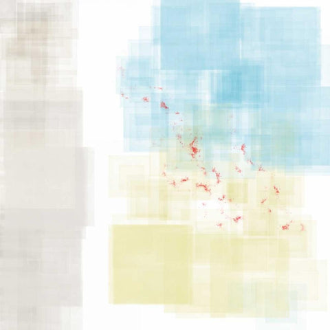 Abstract Splatter I White Modern Wood Framed Art Print by Murdock, Ramona