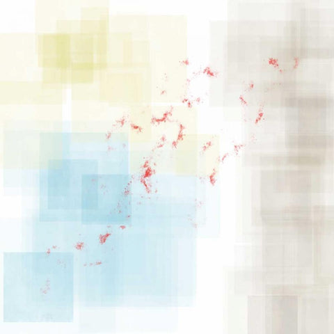 Abstract Splatter II White Modern Wood Framed Art Print by Murdock, Ramona