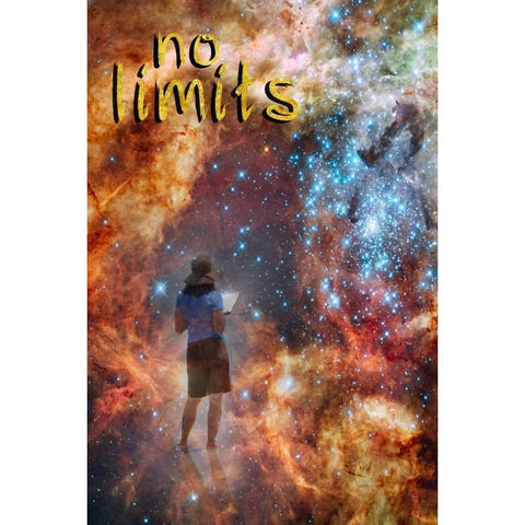 No Limits Black Modern Wood Framed Art Print with Double Matting by Murdock, Ramona