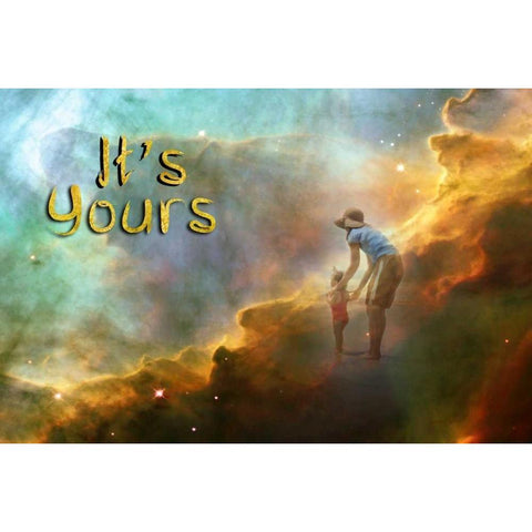 Its Yours White Modern Wood Framed Art Print by Murdock, Ramona