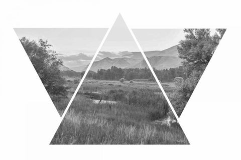 Open Spaces White Modern Wood Framed Art Print with Double Matting by Murdock, Ramona