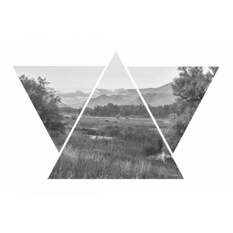 Open Spaces Gold Ornate Wood Framed Art Print with Double Matting by Murdock, Ramona