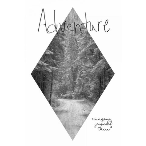 Imagine Yourself There Black Modern Wood Framed Art Print by Murdock, Ramona