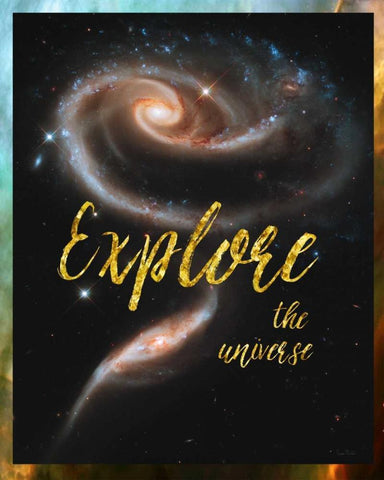 Explore the Universe Black Ornate Wood Framed Art Print with Double Matting by Murdock, Ramona