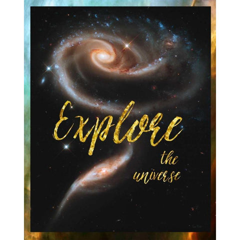 Explore the Universe Black Modern Wood Framed Art Print with Double Matting by Murdock, Ramona