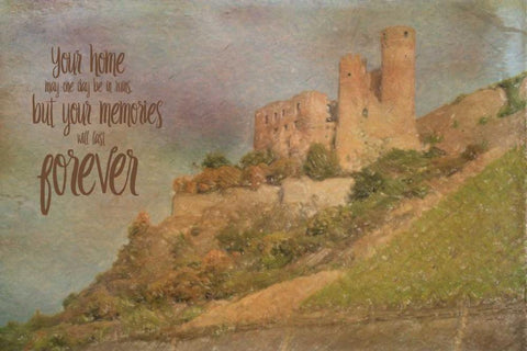 Memories Last Forever Black Ornate Wood Framed Art Print with Double Matting by Murdock, Ramona