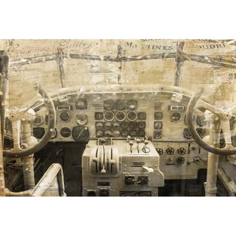 Concord Cockpit Black Modern Wood Framed Art Print with Double Matting by Murdock, Ramona