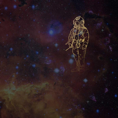 Universe Driver Black Ornate Wood Framed Art Print with Double Matting by Murdock, Ramona